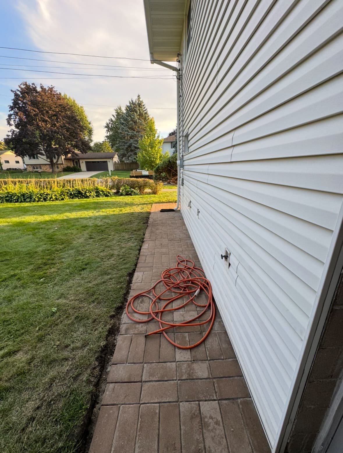 Stone Paver Pathway Installed Along a St. Paul Home
